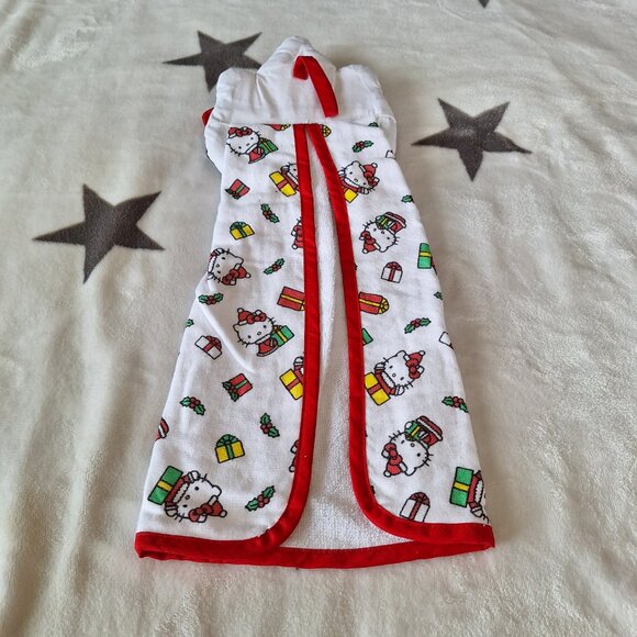 Hello Kitty Head With Red Bow Christmas Holiday Gift Decor Kitchen Hand‎ Towel - Picture 6 of 10
